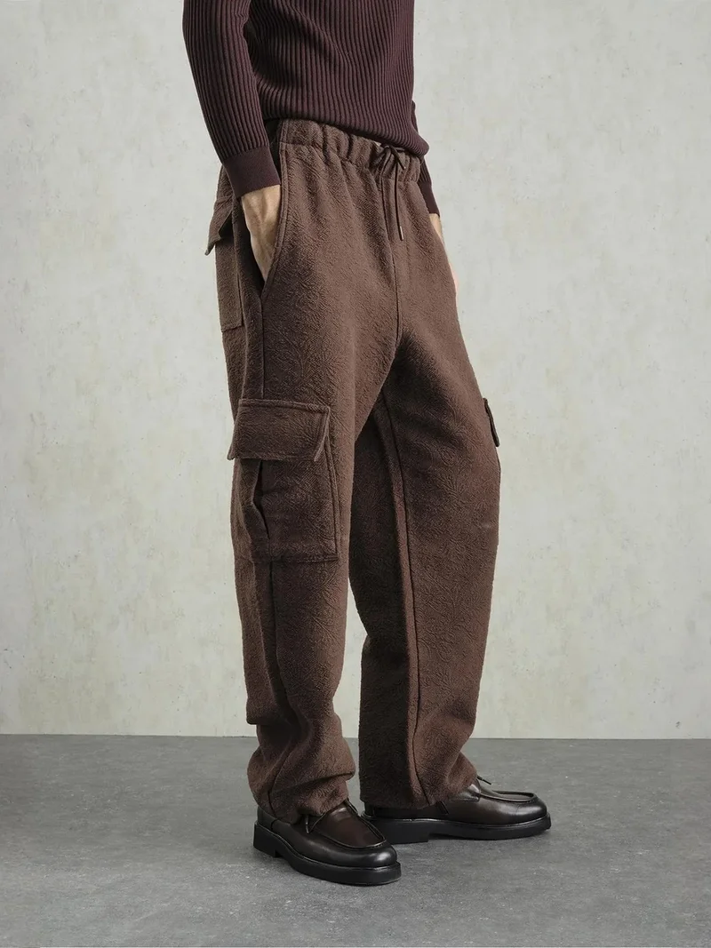 جيستو بنطلون جيستو بقصة مريحة وخصر برباط مزخرف